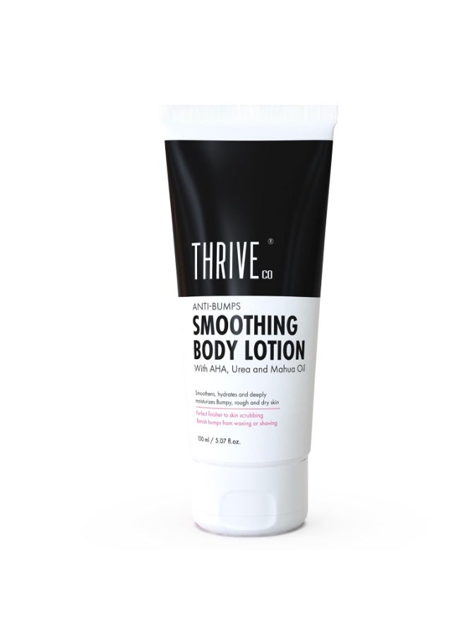 ThriveCo Smoothing Body Lotion for Dry, Rough & Bumpy skin | With AHA, Mahua Oil & Urea | Moisturizes, Hydrates & Treats Keratosis Pilaris,Strawberry Skin in Men & Women | 150 ml - Image 4